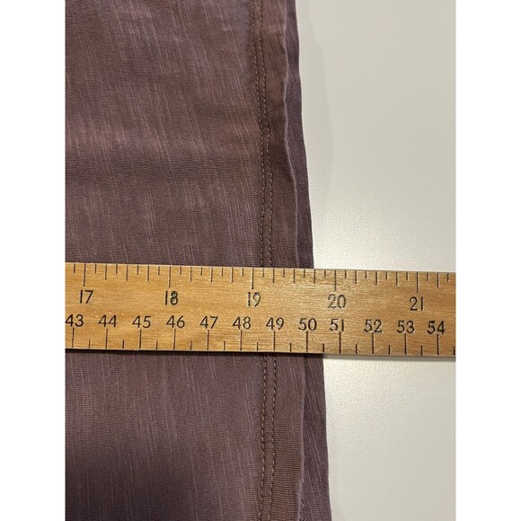 Garnet Hill Top Size Medium Blouson Sleeve Cropped Boxy Tee Mauve Pima Cotton - Picture 7 of 8